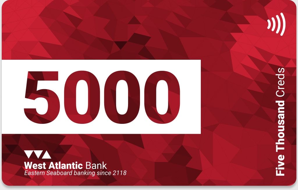 5000 Cred card
